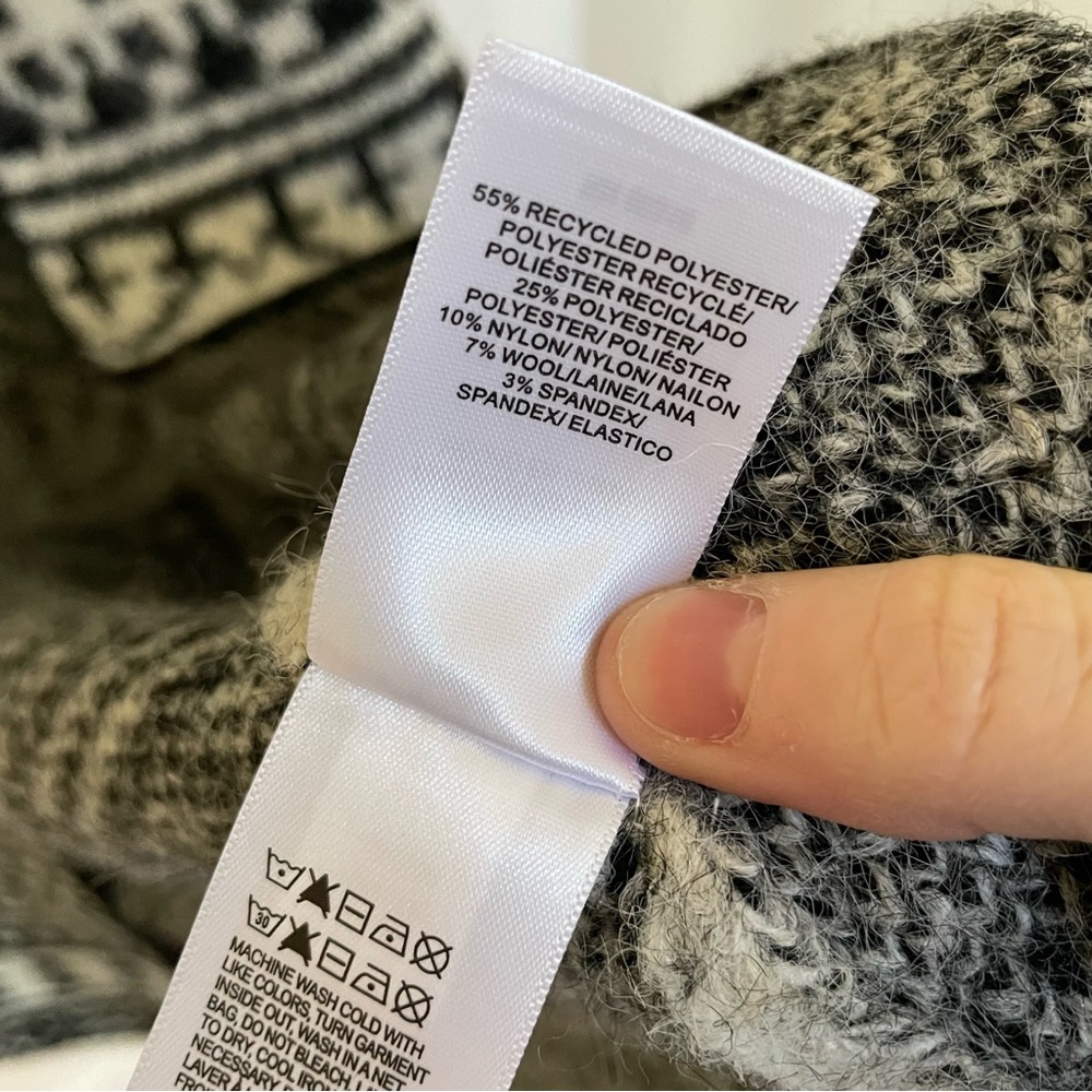 NWT Lucky Brand Wool Blend Fair Isle Shawl Collar Cardigan XXL $149 - Picture 6 of 7